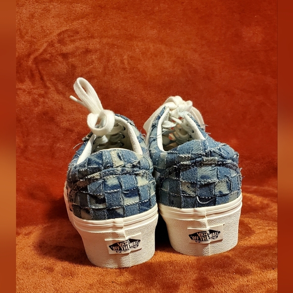 VANS PLATFORM DENIM PATCHWORK SNEAKERS - Picture 3 of 6